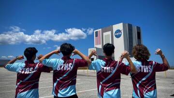 Sydney Technical High School students at visit NASA. Picture supplied